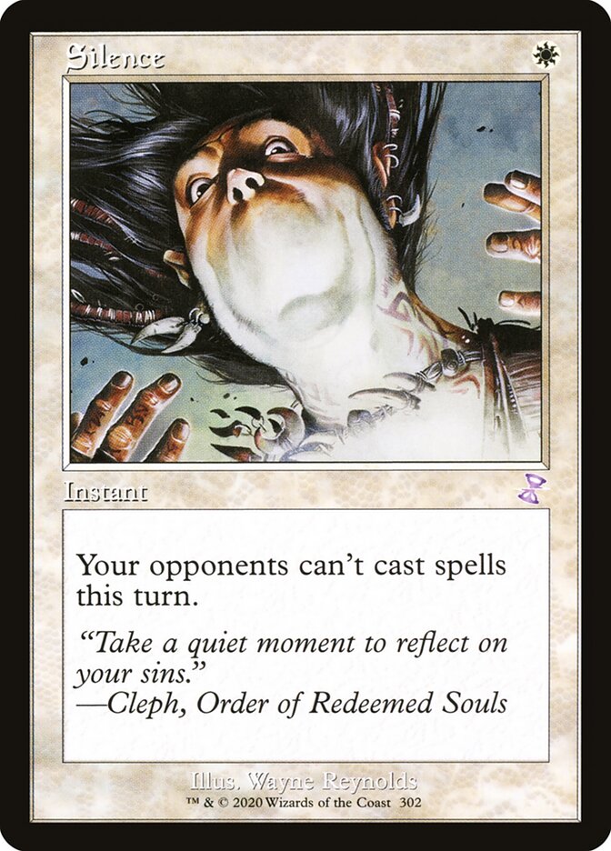 Silence card front