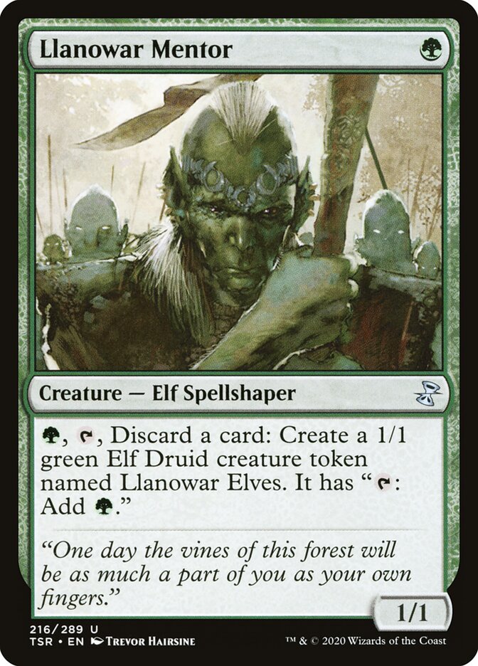 Llanowar Mentor card front