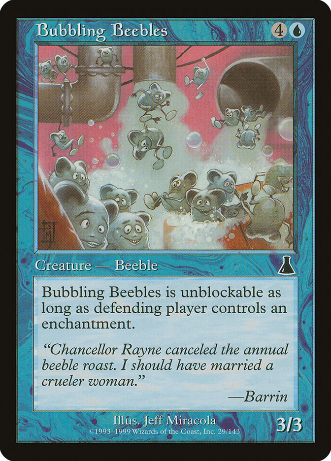 Bubbling Beebles card front