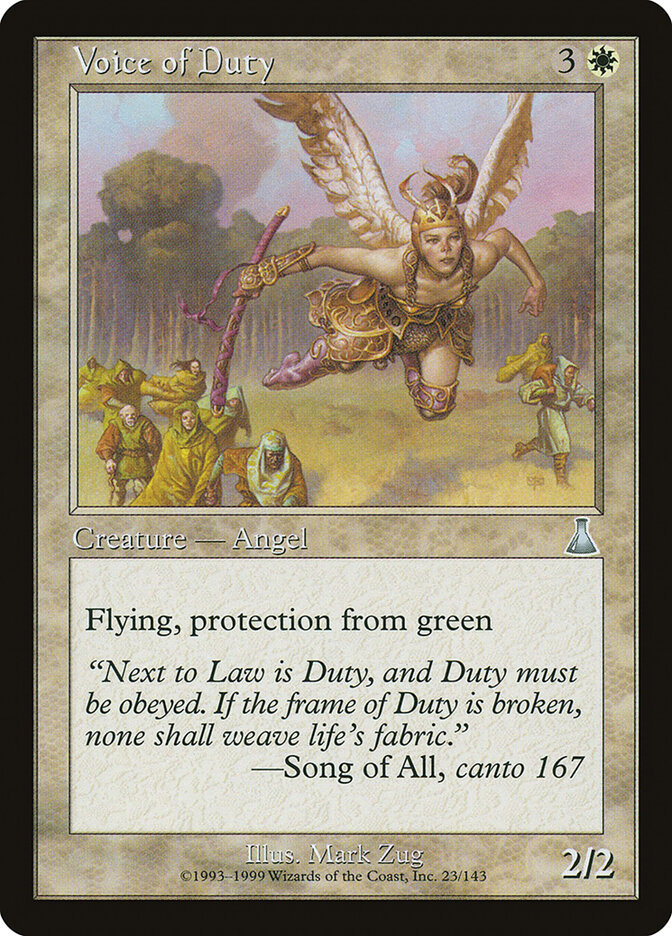 Voice of Duty card front