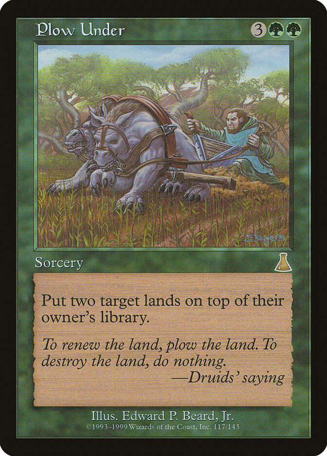 Plow Under card front