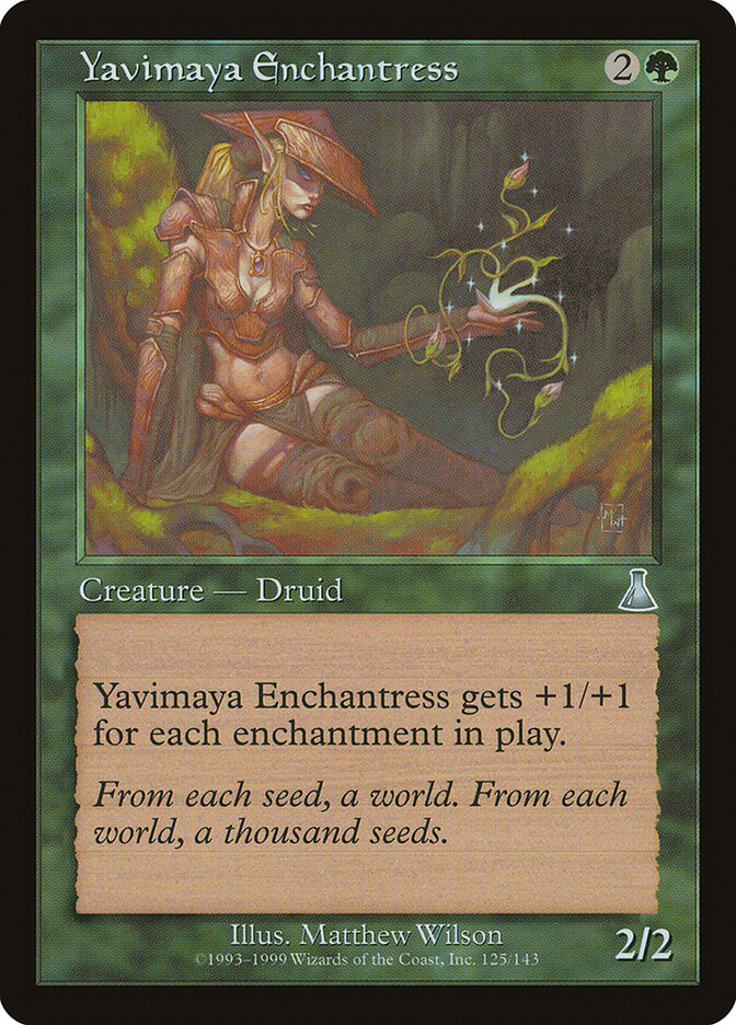 Yavimaya Enchantress card front