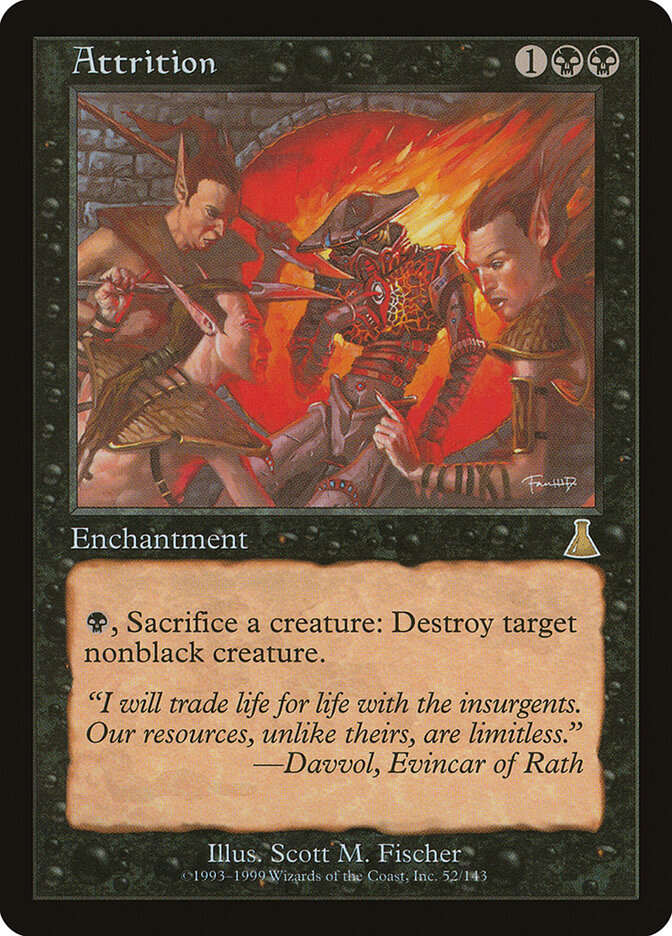 Attrition card front