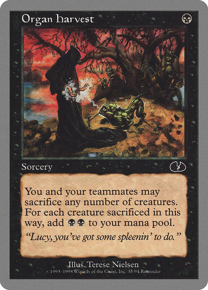 Organ Harvest card front
