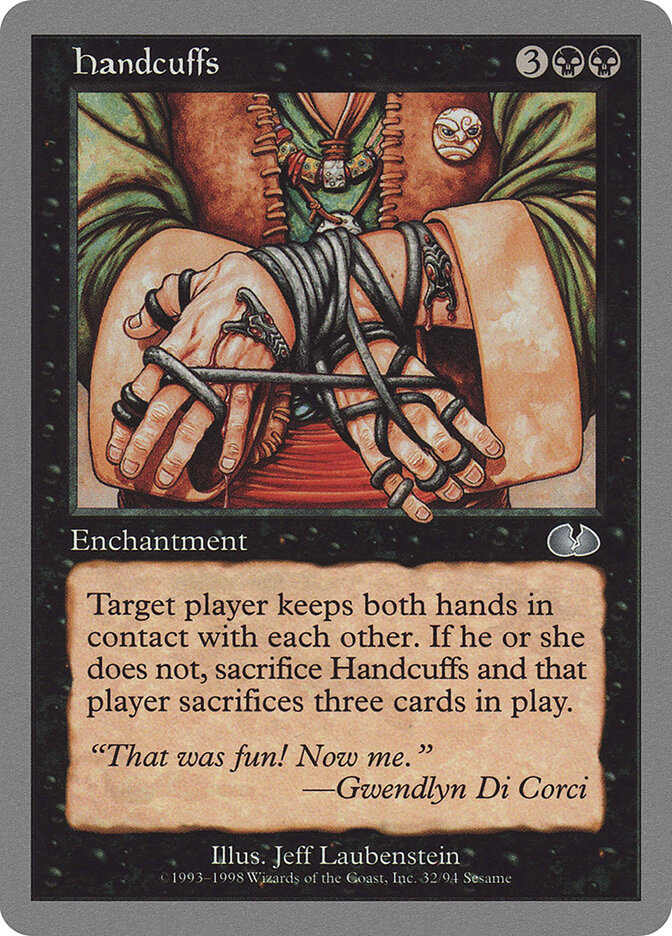 Handcuffs card front