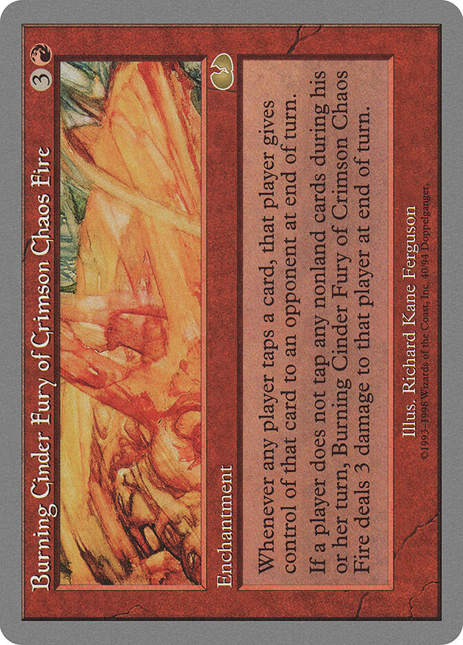 Burning Cinder Fury of Crimson Chaos Fire card front