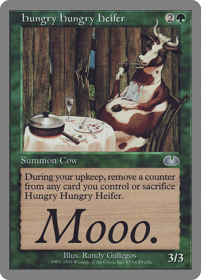 Hungry Hungry Heifer card front