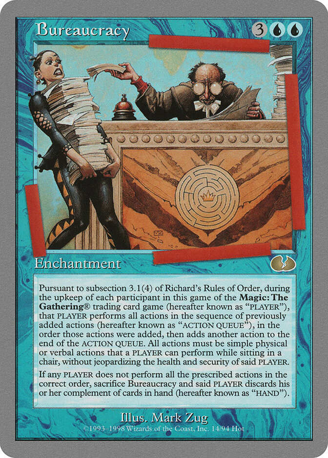 Bureaucracy card front