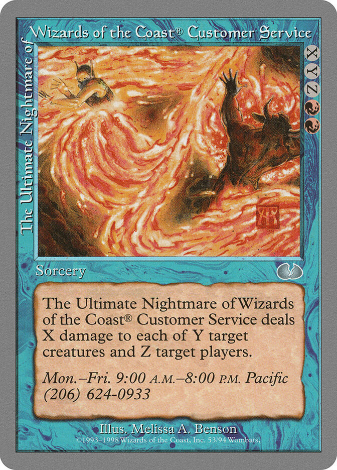 The Ultimate Nightmare of Wizards of the Coast® Customer Service card front