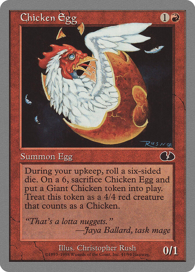 Chicken Egg card front