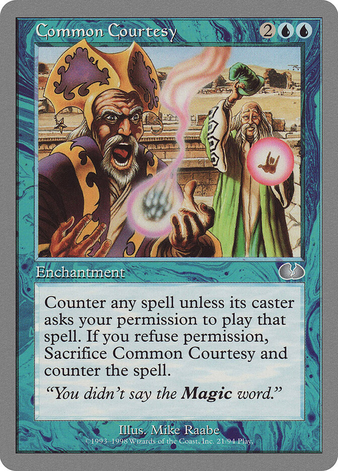 Common Courtesy card front
