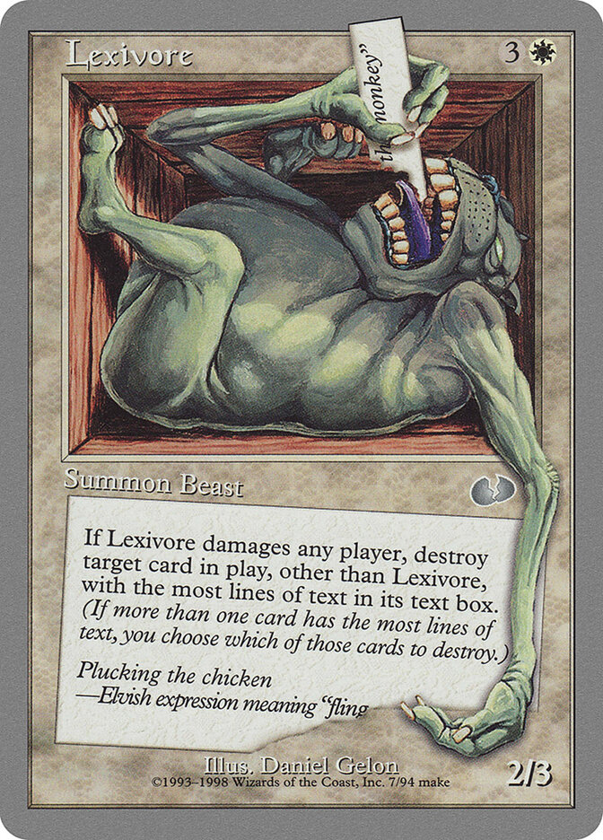 Lexivore card front