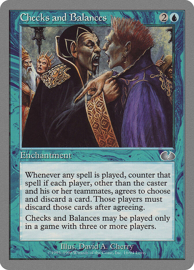 Checks and Balances card front