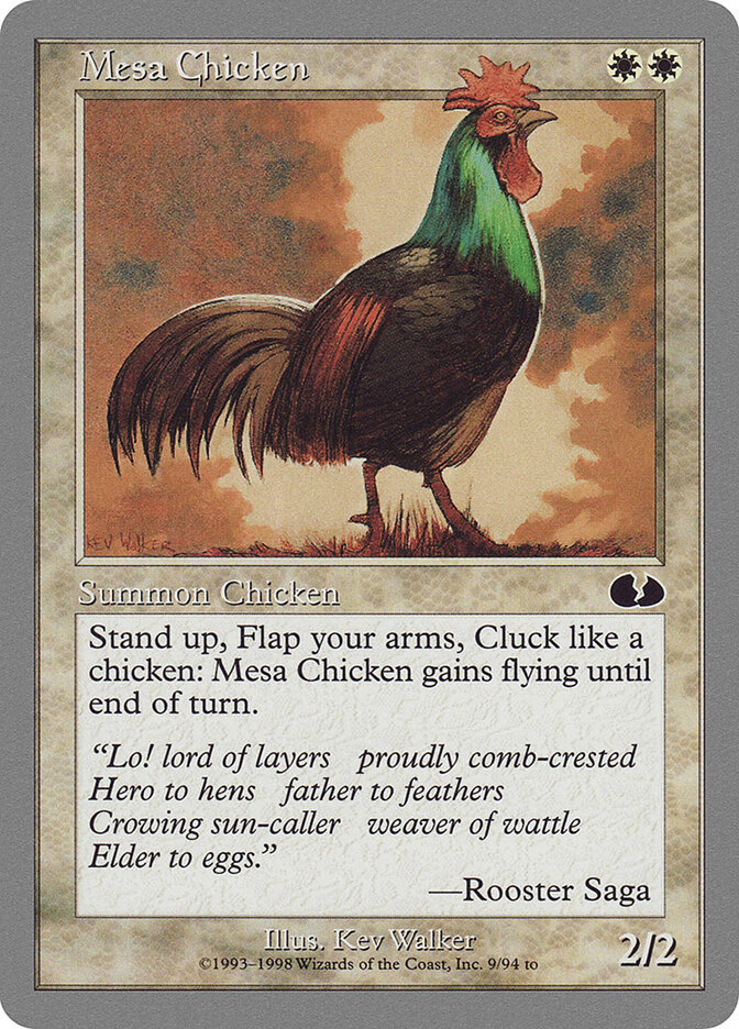 Mesa Chicken card front