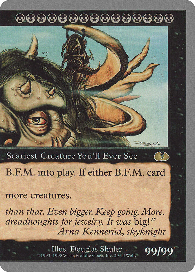 B.F.M. (Big Furry Monster) card front