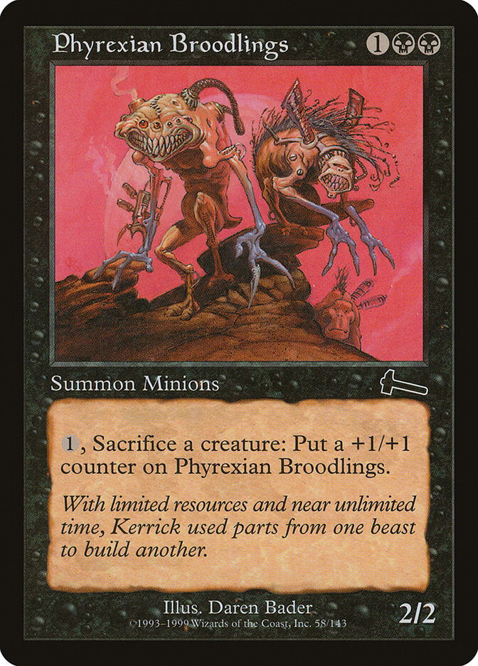Phyrexian Broodlings card front