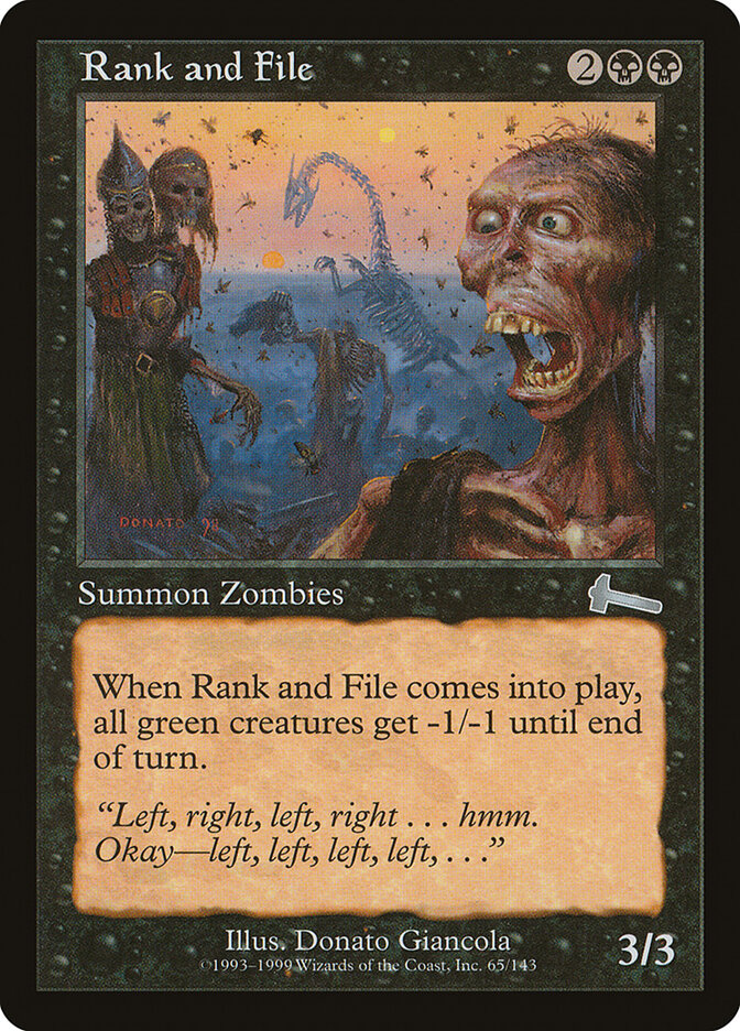 Rank and File card front