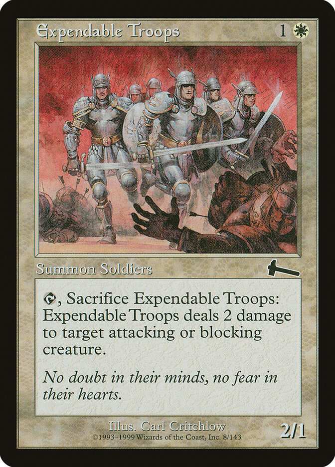 Expendable Troops card front