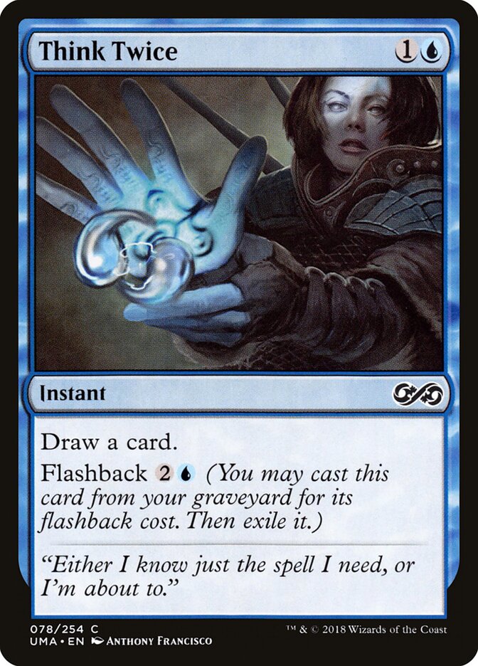 Think Twice card front