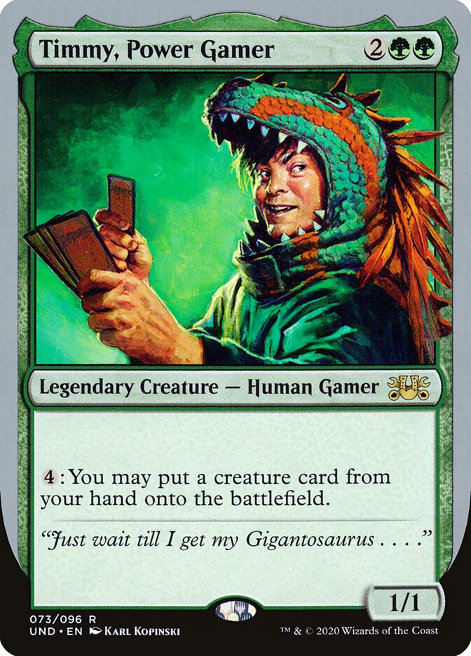 Timmy, Power Gamer card front