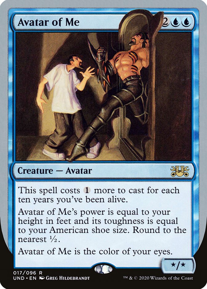Avatar of Me card front