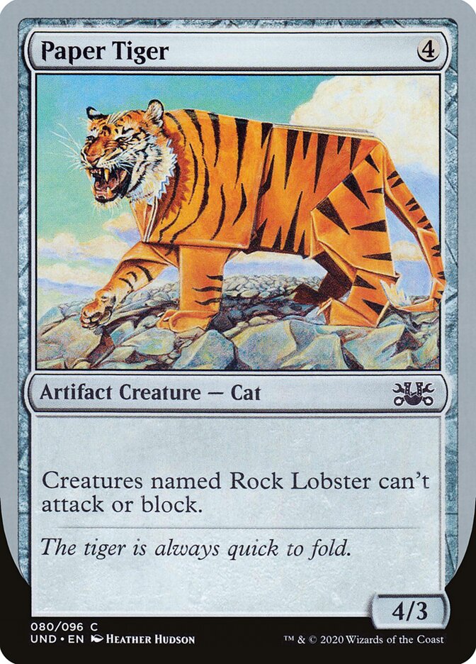 Paper Tiger card front
