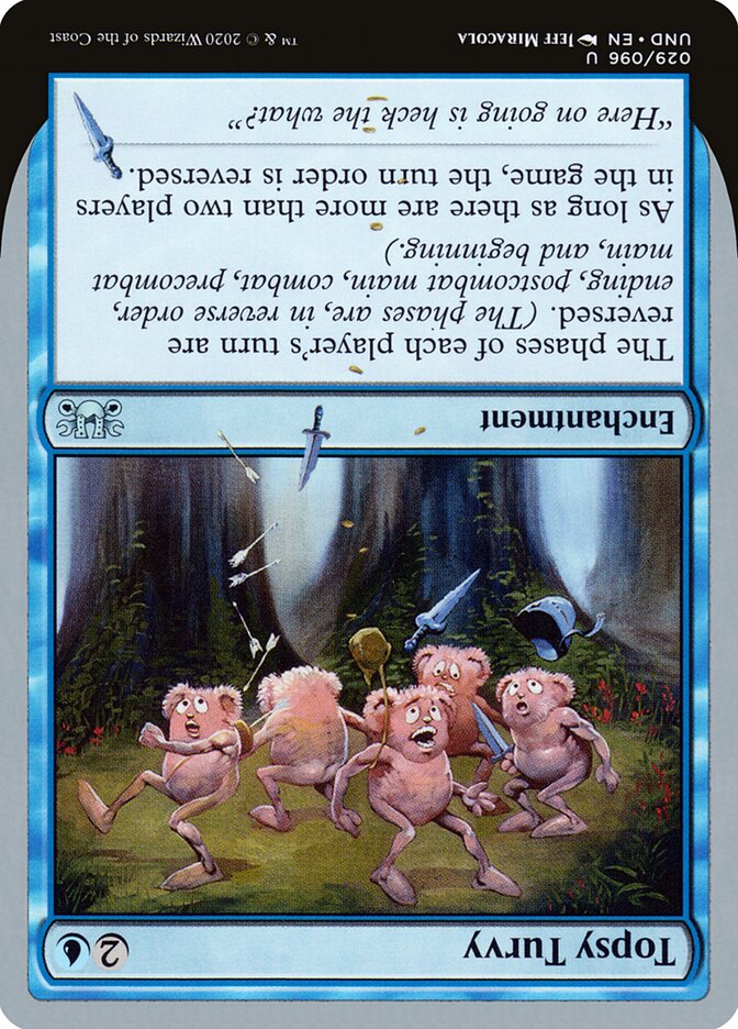 Topsy Turvy card front