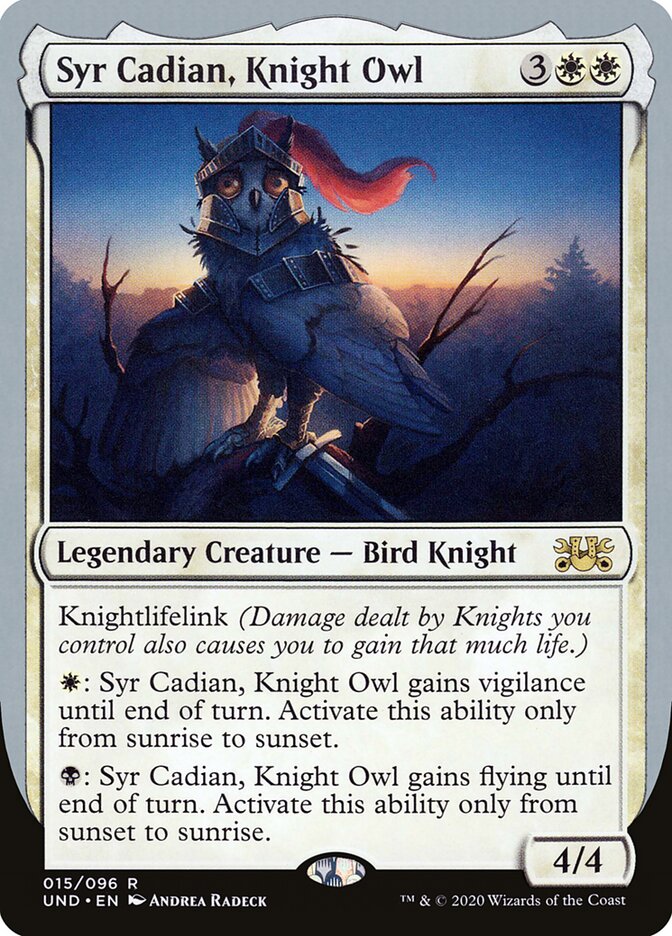 Syr Cadian, Knight Owl card front
