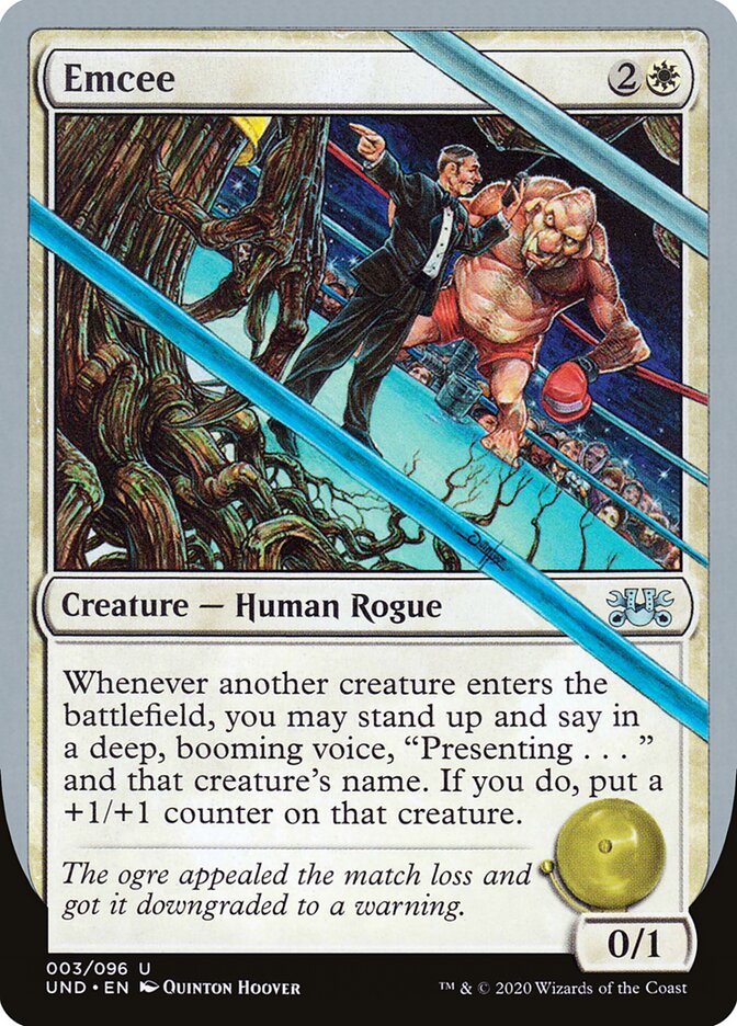 Emcee card front
