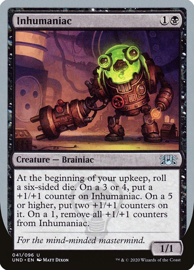 Inhumaniac card front