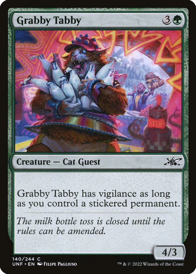 Grabby Tabby card front