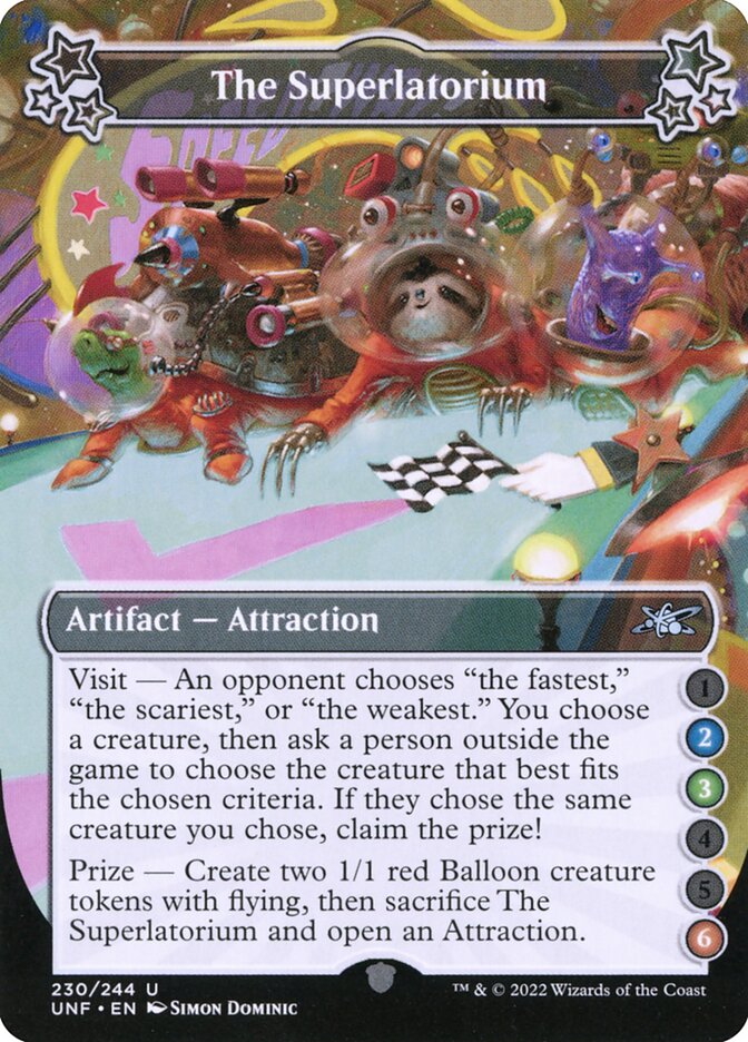 The Superlatorium card front