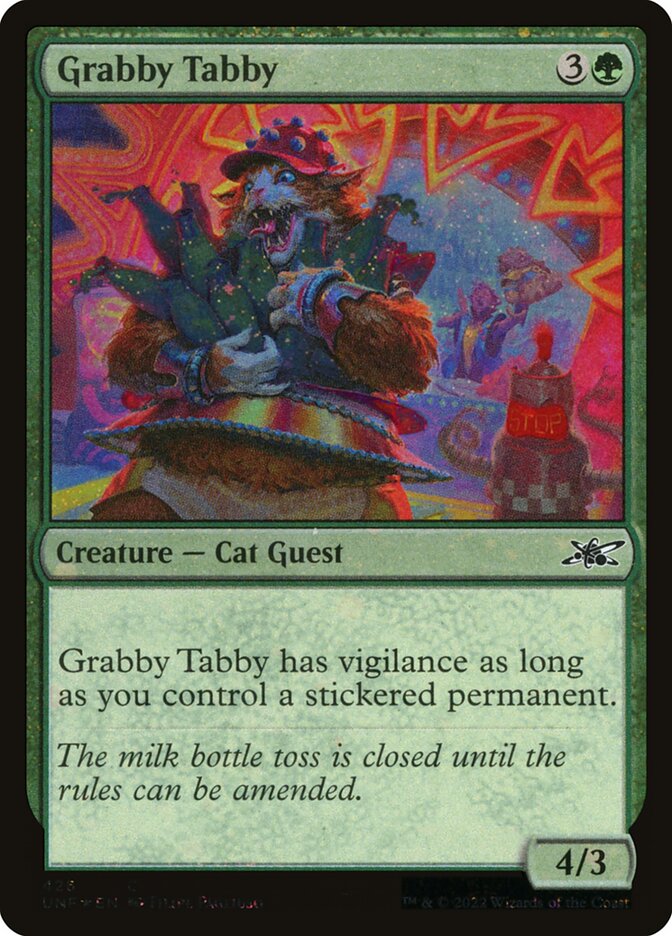 Grabby Tabby card front