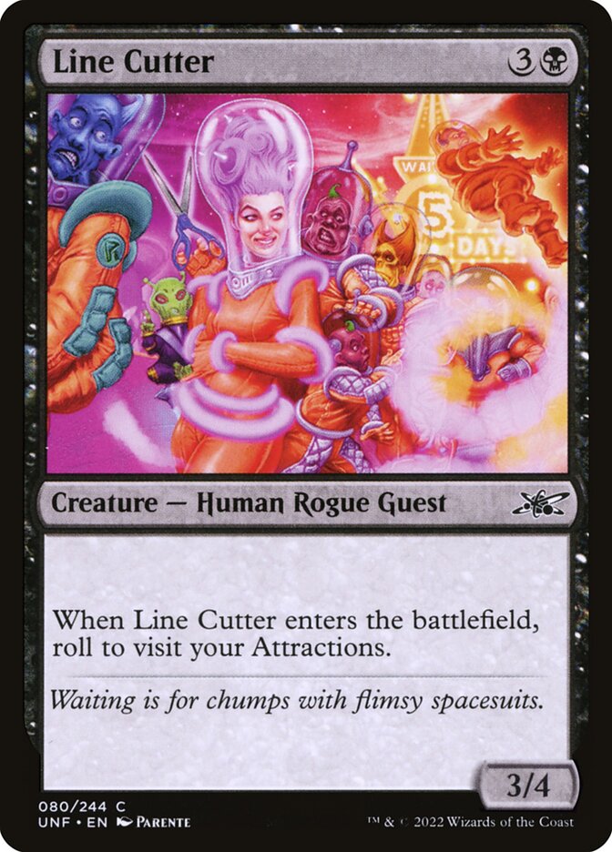 Line Cutter card front