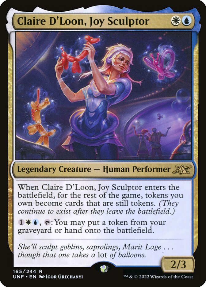 Claire D'Loon, Joy Sculptor card front