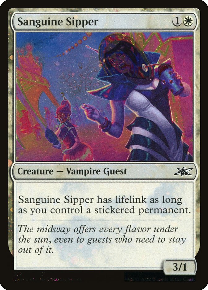 Sanguine Sipper card front