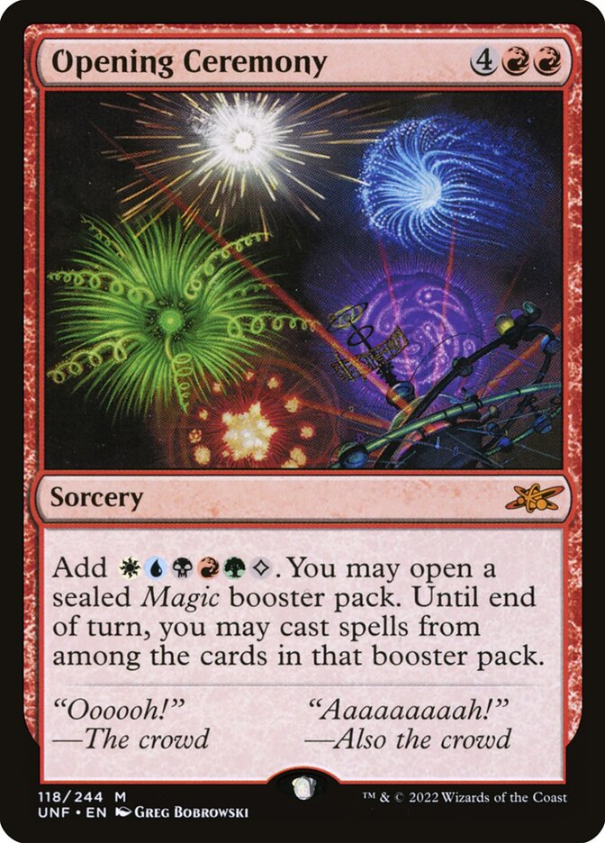 Opening Ceremony card front