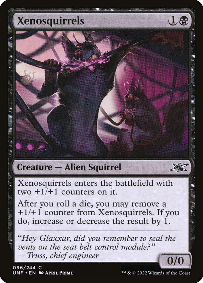 Xenosquirrels card front