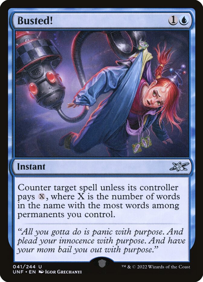 Busted! card front