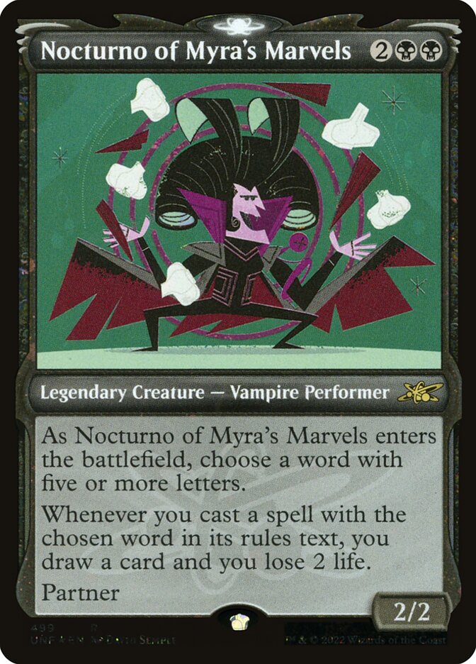 Nocturno of Myra's Marvels card front