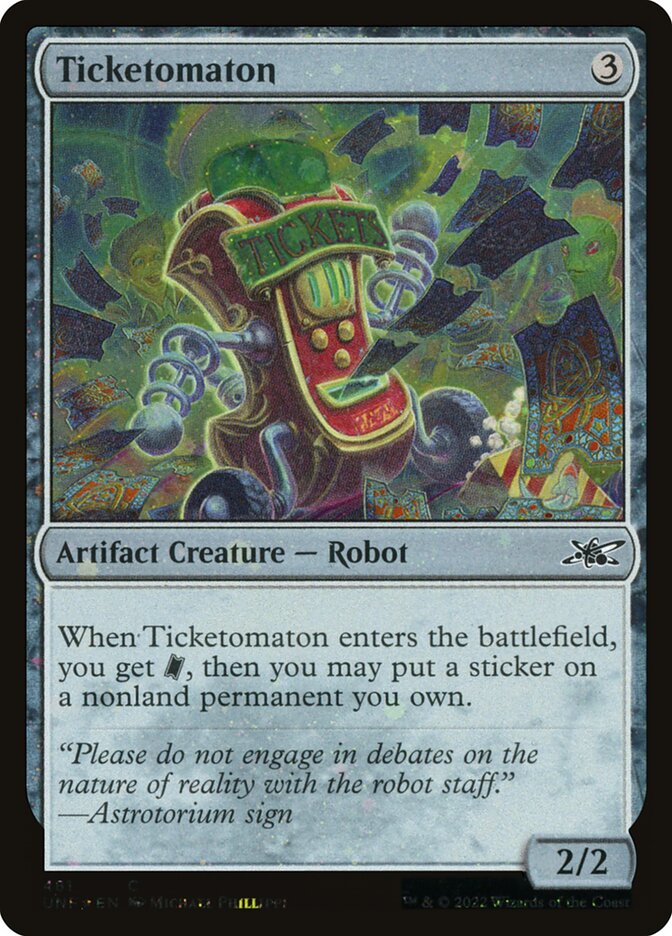 Ticketomaton card front