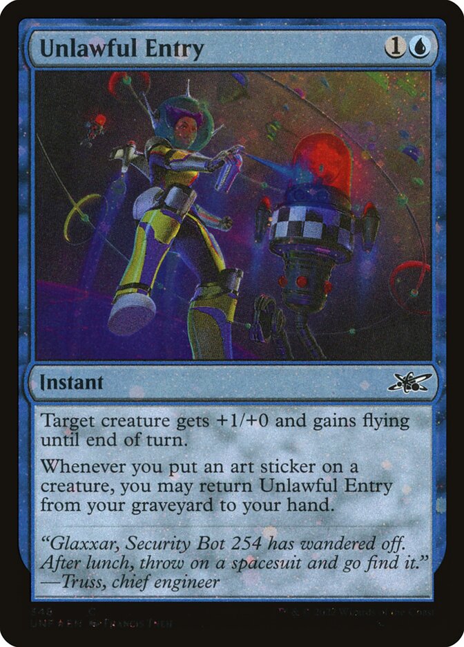 Unlawful Entry card front