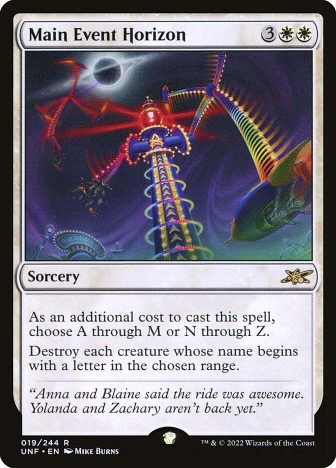 Main Event Horizon card front