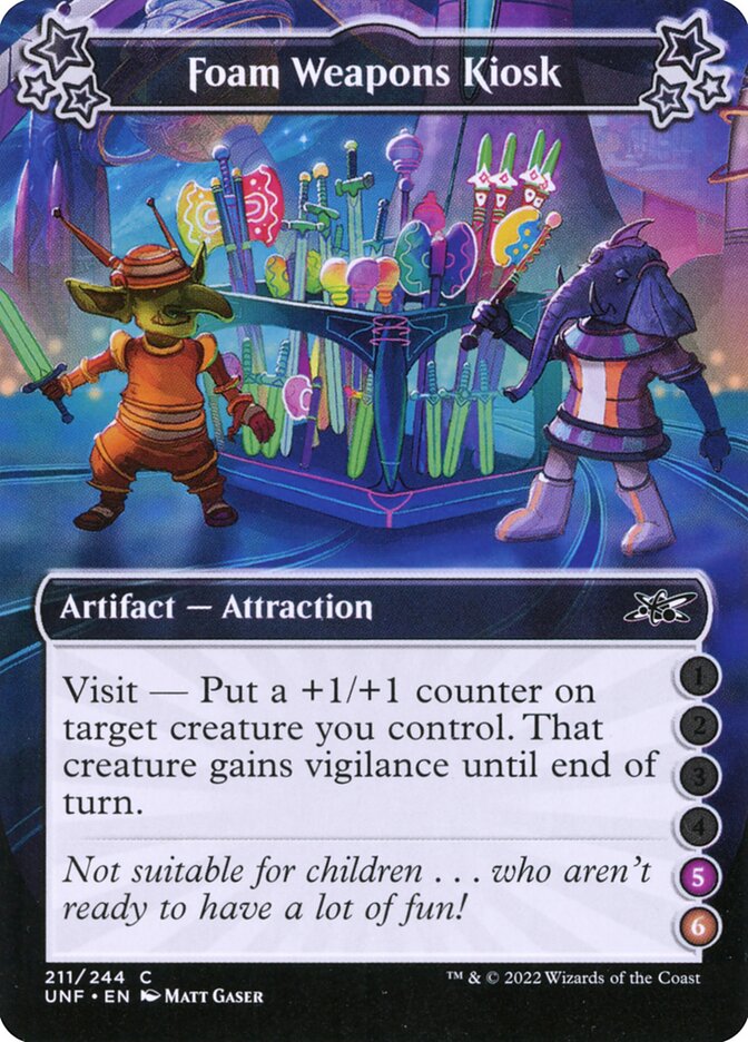 Foam Weapons Kiosk card front
