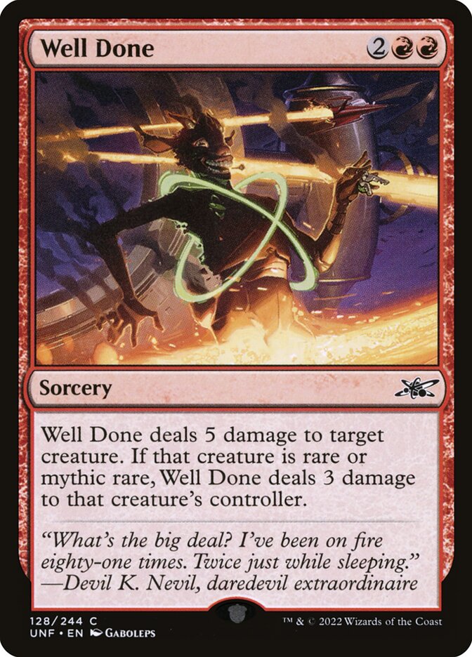 Well Done card front