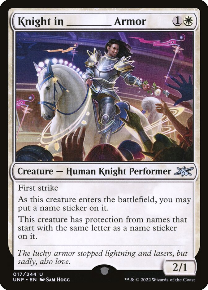 Knight in _____ Armor card front