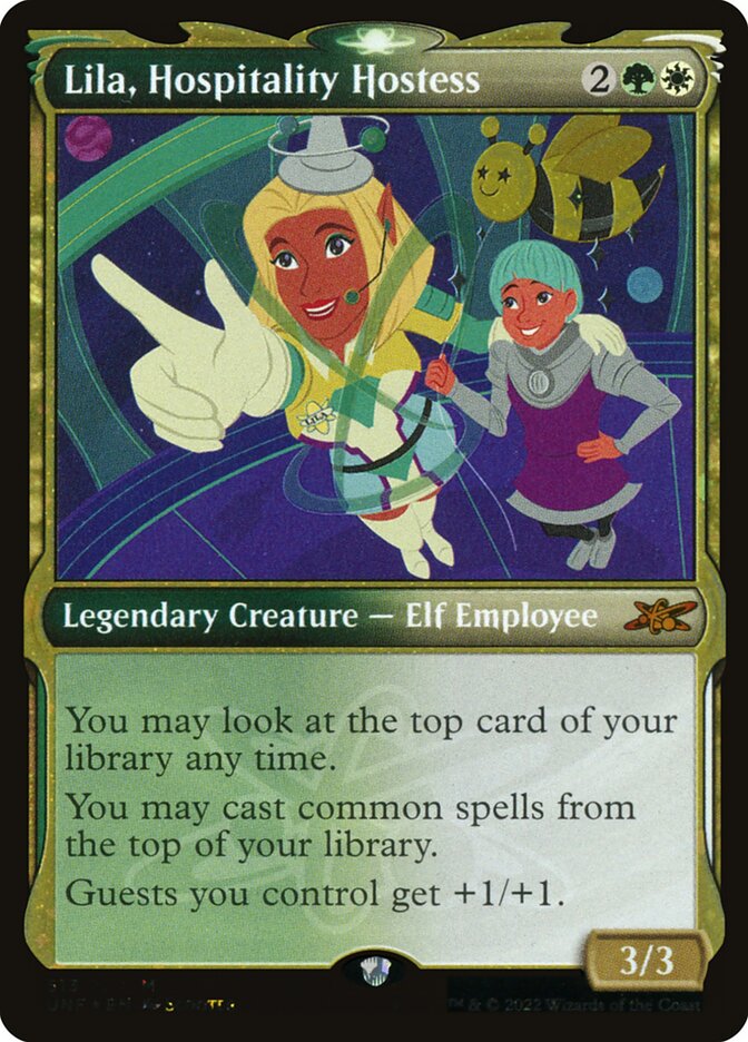 Lila, Hospitality Hostess card front