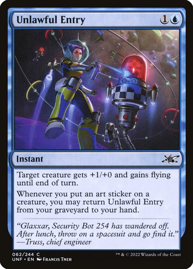 Unlawful Entry card front