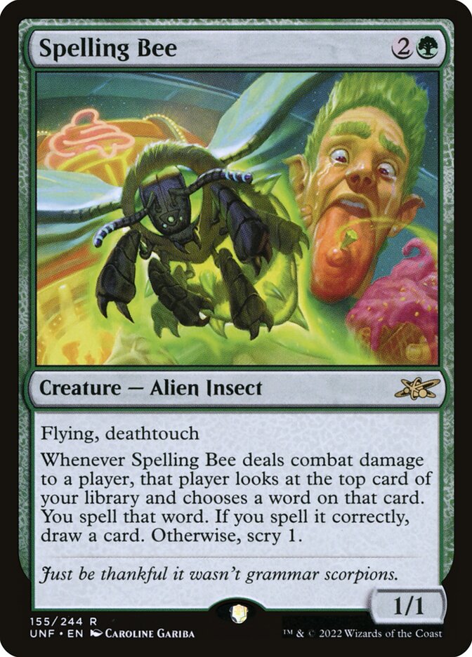 Spelling Bee card front