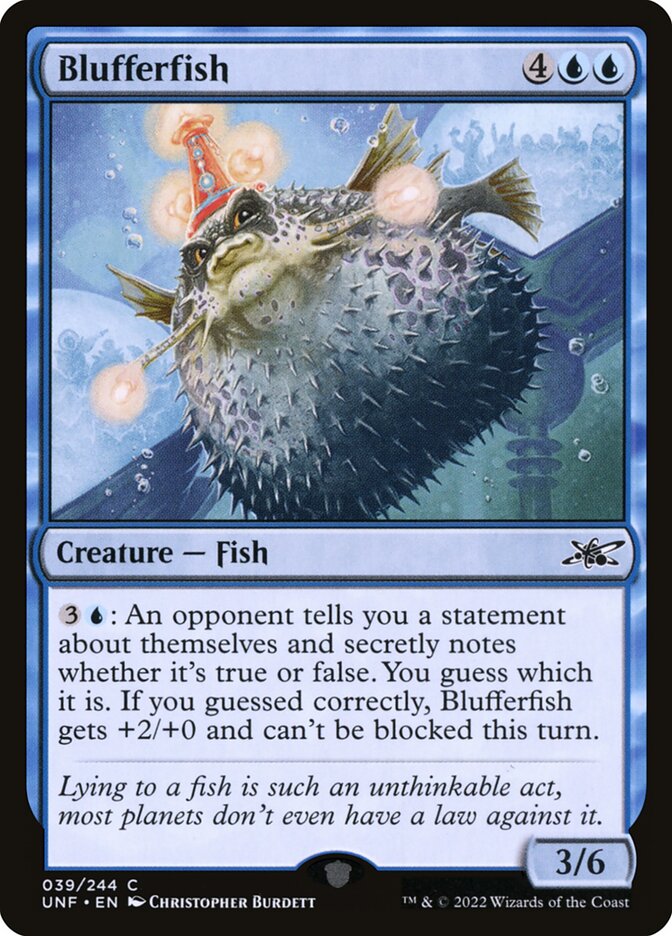 Blufferfish card front